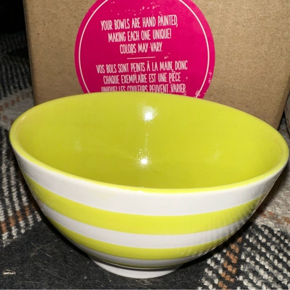 NEW in box! Set of 4 Thirty One ice cream bowls-striped multi-color - Picture 5 of 8
